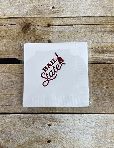 Maddesign Tailgate Napkins Bev 20Pk Hail Blok State Script Cowbelll