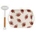Platter Melamine Football with Spatula