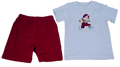 Toddler 2 Piece Short Set Boys Short Sleeve Football Player