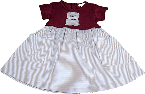 Toddler Dress Empire Bulldog Applique