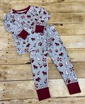 Toddler Pajama 2 Piece M-State Paw Various Logos All Over