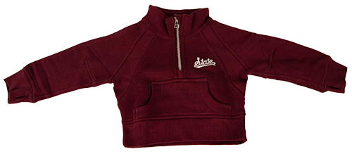Toddler Pullover Girls Quarter Zip Dawn Script State
