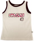 Toddler Tank Top Girl MSU Flower Pattern