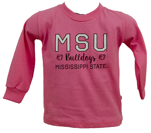 Toddler T-Shirt Long Sleeve  MSU Bulldogs M ST Bulldog HoodedS