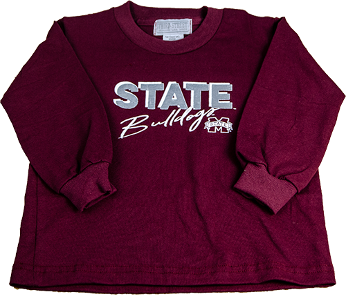 Toddler T-Shirt Long Sleeve 3D Bulldogs State Script M-State