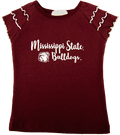 Toddler T-Shirt Ruffle Mississippi State Bulldogs Script