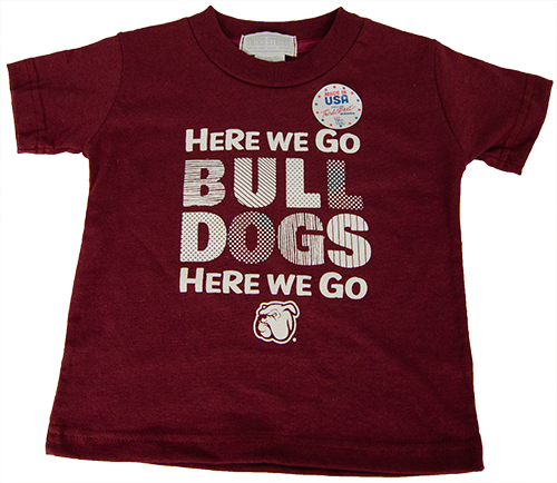 T-Shirt Short Sleeve Here We Go Bulldogs