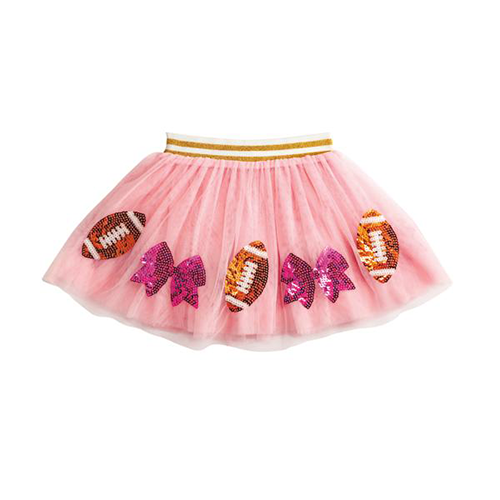 Toddler Tutu Sequin Football & Bows