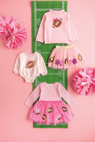 Toddler Tutu Sequin Football & Bows