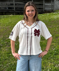 Top Women's Jersey Crop Pinstripe M-Over-S