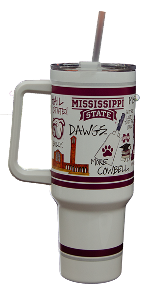 Tumbler 40 oz. Various Mississippi State Sayings And Logos