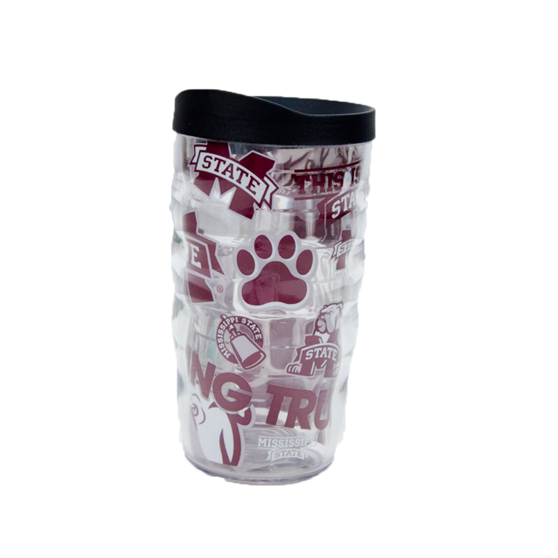 Tumbler 10 oz. Tervis Wavy Various Mississippi State Logos All Over