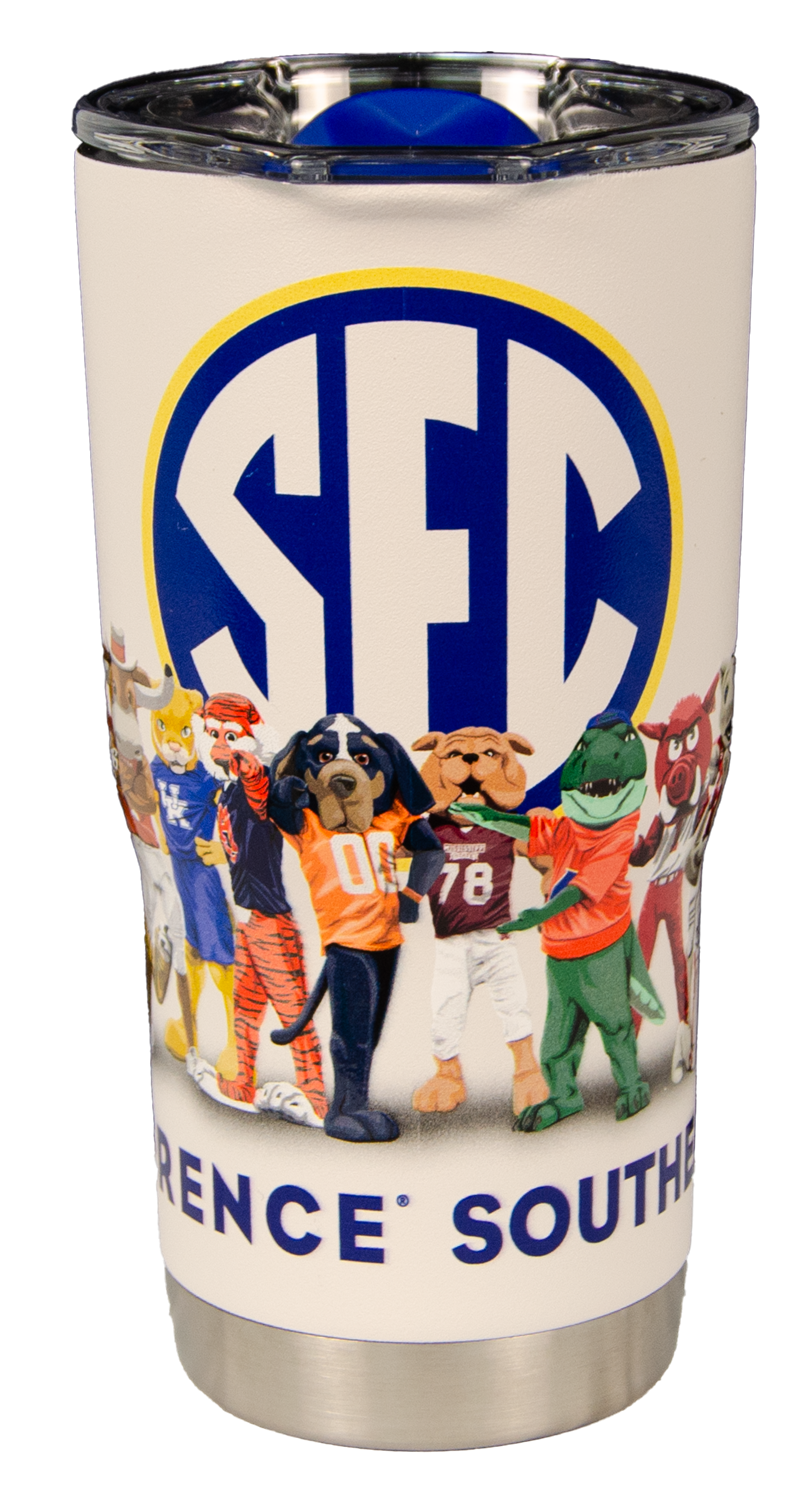 Tumbler 20 oz. with Lid SEC Logo With Mascots