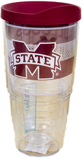Tervis Tumbler Company Tumbler 24 Oz Competitor Designed Strps Bulldogs M-State W Lid