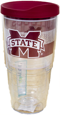 Tervis Tumbler Company Tumbler 24 Oz Competitor Designed Strps Bulldogs M-State W Lid