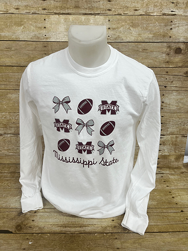 T-Shirt Long Sleeve Comfort Colors Bows