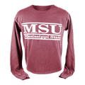 T-Shirt Long Sleeve Comfort Colors MSU Double Bars