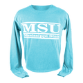T-Shirt Long Sleeve Comfort Colors MSU Double Bars