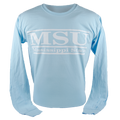 T-Shirt Long Sleeve Comfort Colors MSU Double Bars