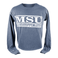 T-Shirt Long Sleeve Comfort Colors MSU Double Bars