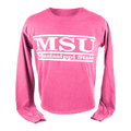 T-Shirt Long Sleeve Comfort Colors MSU Double Bars