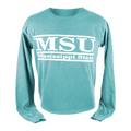 T-Shirt Long Sleeve Comfort Colors MSU Double Bars