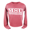 T-Shirt Long Sleeve Comfort Colors MSU Double Bars