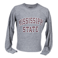 T-Shirt Long Sleeve Mississippi State Maroon In White Out