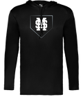 T-Shirt Long Sleeve Hooded Home Plate M-over-S