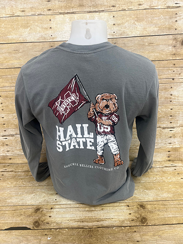 T-Shirt Long Sleeve Bully with Flag M-State