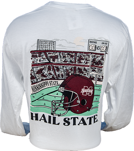 T-Shirt Long Sleeve Stadium Helmet Hail State M-State