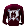 T-Shirt Long Sleeve   M-Over-S Crossed Baseball Bats M-over-S