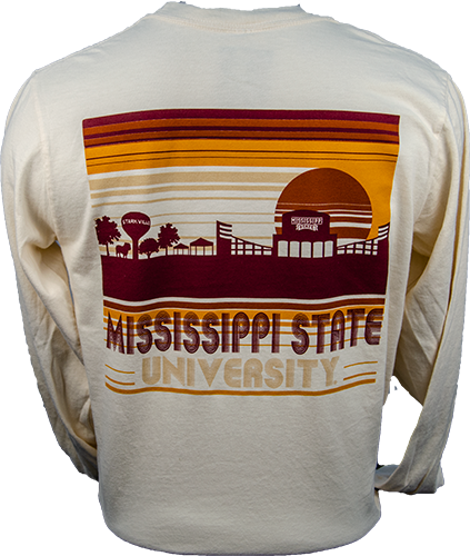 T-Shirt Long Sleeve Vintage Stripes Sunset