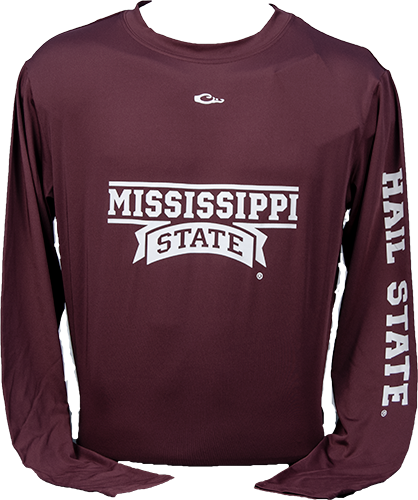 T-Shirt Men's Long Sleeve Performance Stretch Wordmark