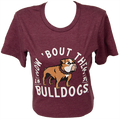 T-Shirt Short Sleeve How Bout Them Bulldogs Cartoon Bulldog Silhouette