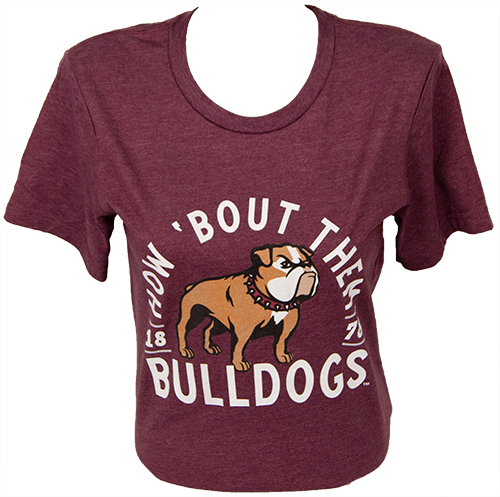 T-Shirt Short Sleeve How Bout Them Bulldogs Cartoon Bulldog Silhouette