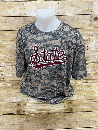T-Shirt Short Sleeve B-Core Camo Script State