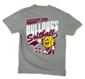 T-Shirt Short Sleeve Comfort Colors Smiley Face Softball M-State