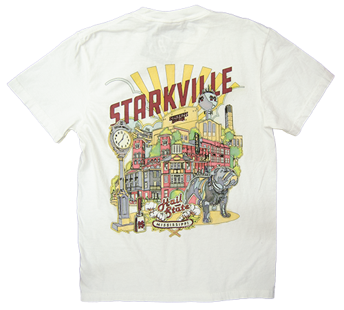 T-Shirt Short Sleeve Comfort Colors Hail State Starkville Landmarks