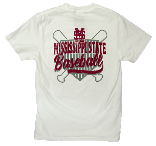 T-Shirt Short Sleeve Dog Shield Crossed Bats M-Over-S