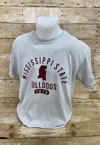 T-Shirt Short Sleeve Dyed Ringspun State of MS Shape