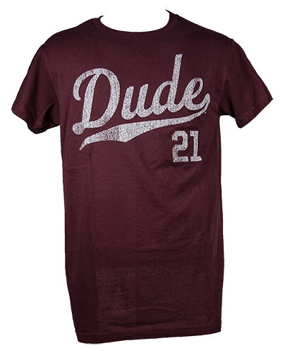 T-Shirt Short Sleeve Dude Script