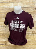 Adidas  T-Shirt Short Sleeve Issued By Athletics State Of MS Outline