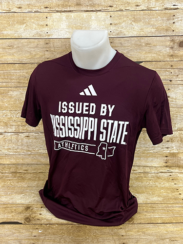 Adidas  T-Shirt Short Sleeve Issued By Athletics State Of MS Outline