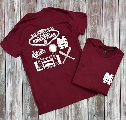 T-Shirt Short Sleeve Welcome To Starkvegas Sign M-Over-S