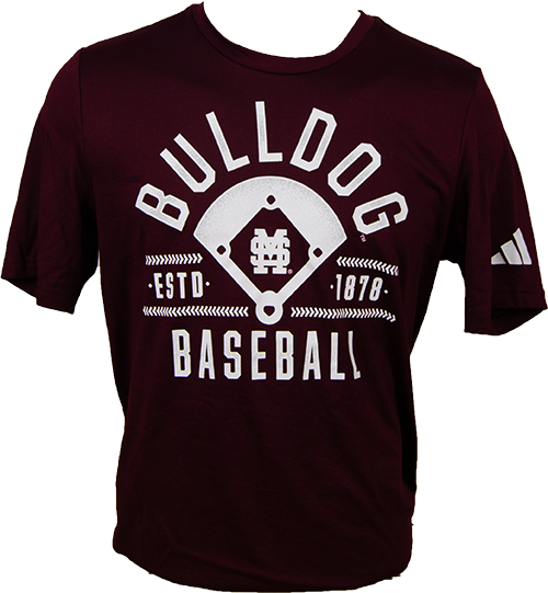 T-Shirt Short Sleeve Pregame Bulldog Baseball Diamond M-Over-S