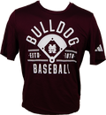 T-Shirt Short Sleeve Pregame Bulldog Baseball Diamond M-Over-S