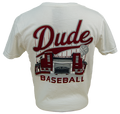 T-Shirt Short Sleeve Stadium Baseball Dude Script