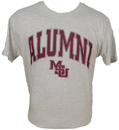 T-Shirt Short Sleeve Tri Blend Next Level Alumni MSU Interlock