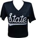 T-Shirt Short Sleeve V-Neck Script State
